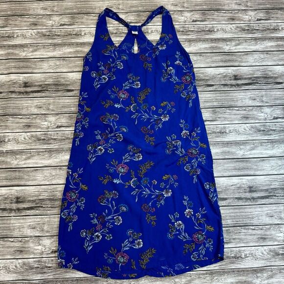 Old Navy Women's Floral Racerback Shift Dress S SM Small TALL ST Blue White Pink - Picture 3 of 11